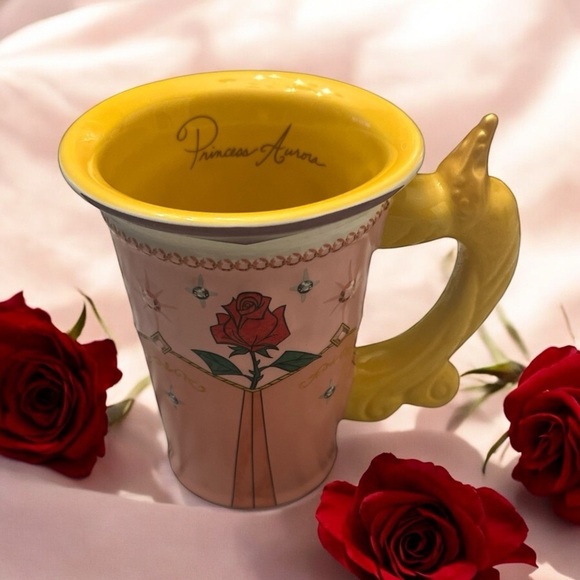 Disney Parks Princess Aurora Sleeping Beauty Ceramic Mug Figural Pink Blue - Picture 1 of 5